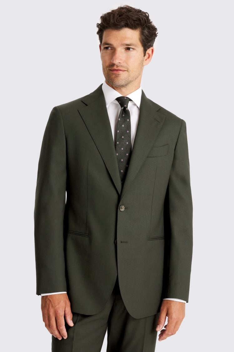 Italian Tailored Fit Dark Green Suit