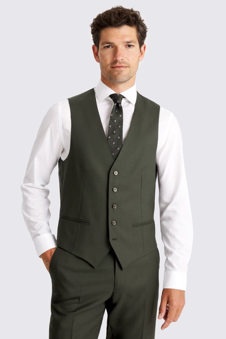 Italian Tailored Fit Dark Green Suit