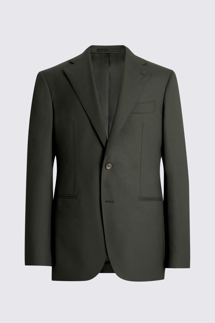 Italian Tailored Fit Dark Green Suit