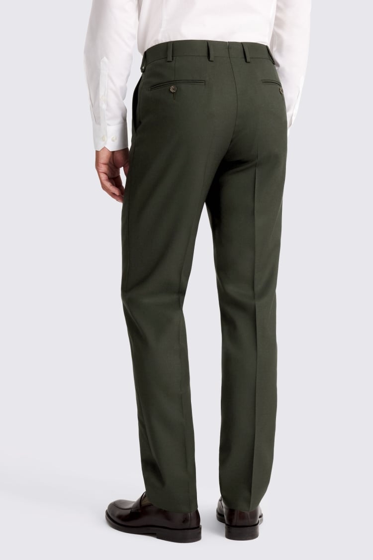 Italian Tailored Fit Dark Green Trousers