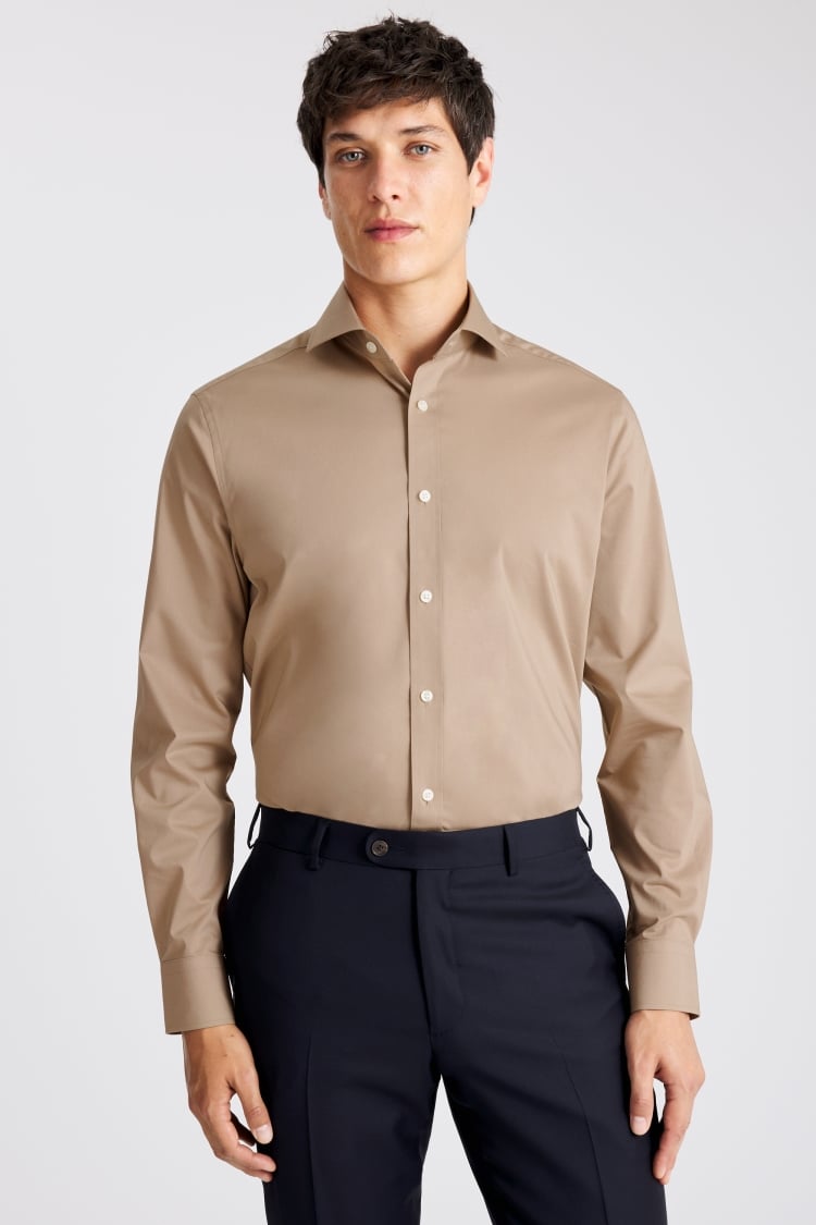 Tailored Fit Straw Stretch Shirt