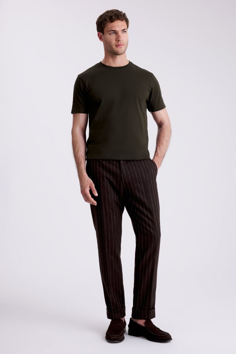 Brown Crew-Neck T-Shirt