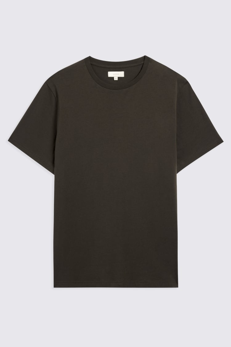 Brown Crew-Neck T-Shirt