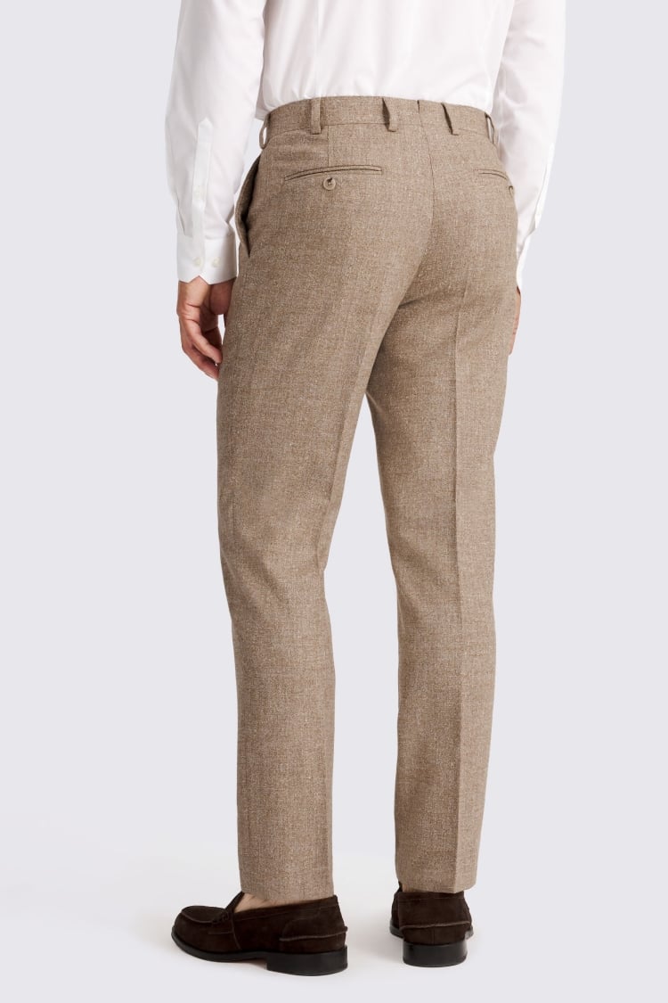 Italian Tailored Fit Camel Trousers