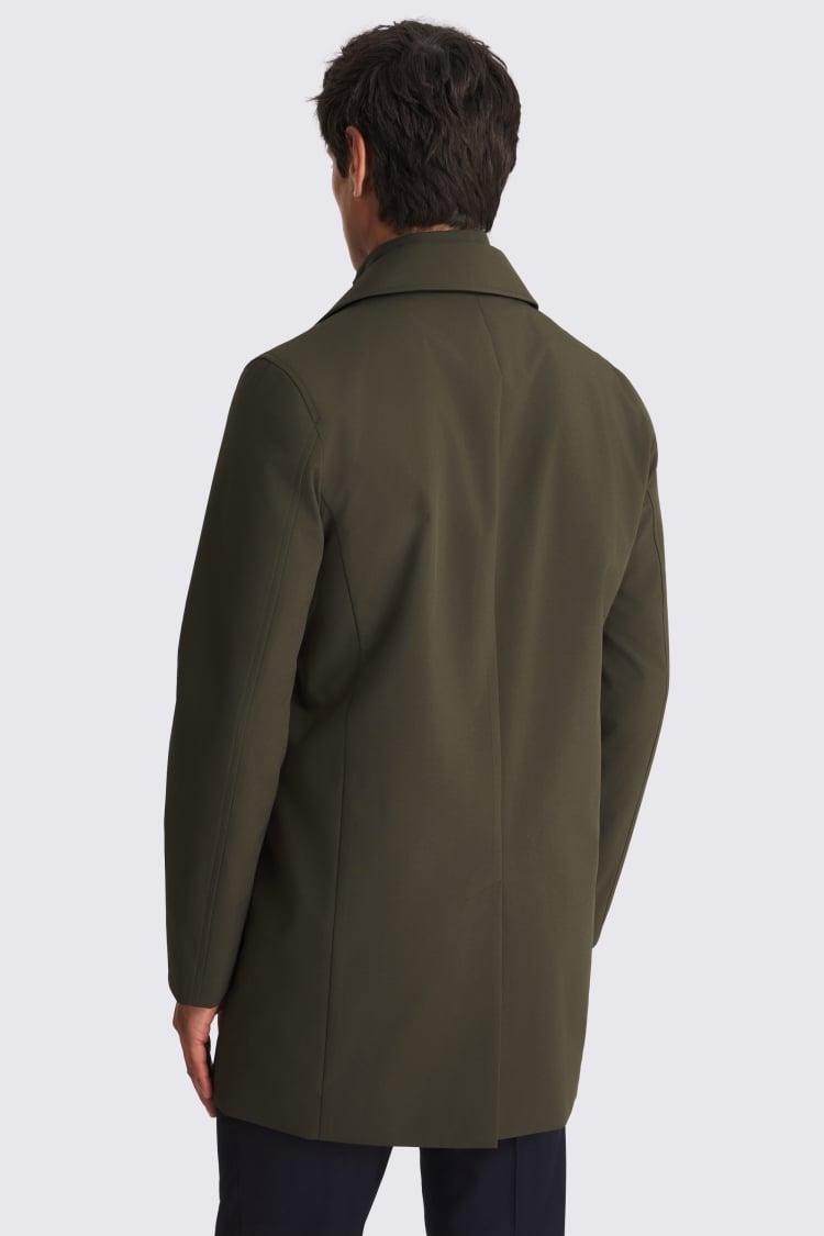 Dark Khaki Raincoat With Removable Insert
