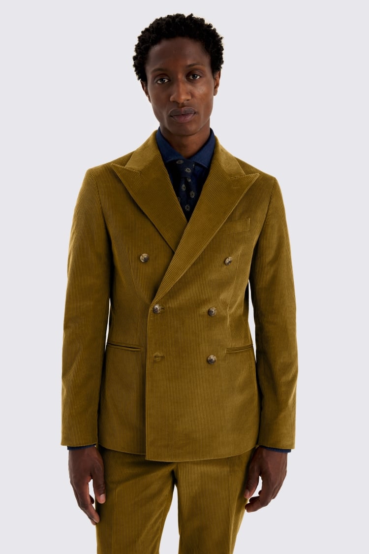 Slim Fit Olive Corduroy Suit