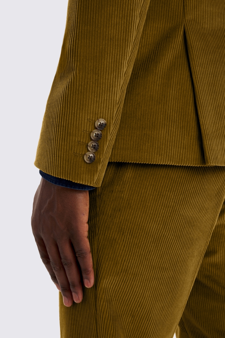 Slim Fit Olive Corduroy Suit