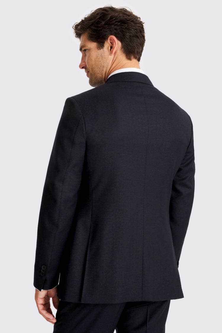 Italian Tailored Fit Navy Puppytooth Suit