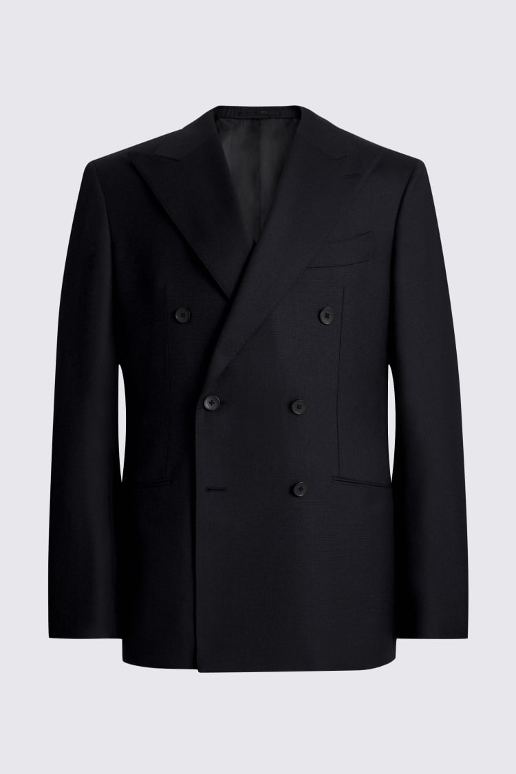 Italian Tailored Fit Navy Puppytooth Jacket 