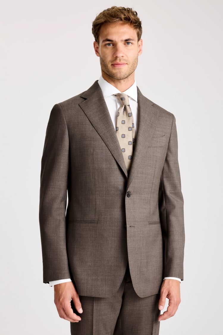 Italian Tailored Fit Light Brown Suit