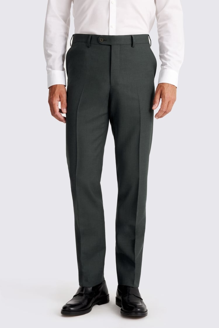 Italian Tailored Fit Dark Green Trousers