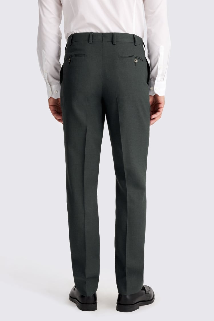 Italian Tailored Fit Dark Green Trousers