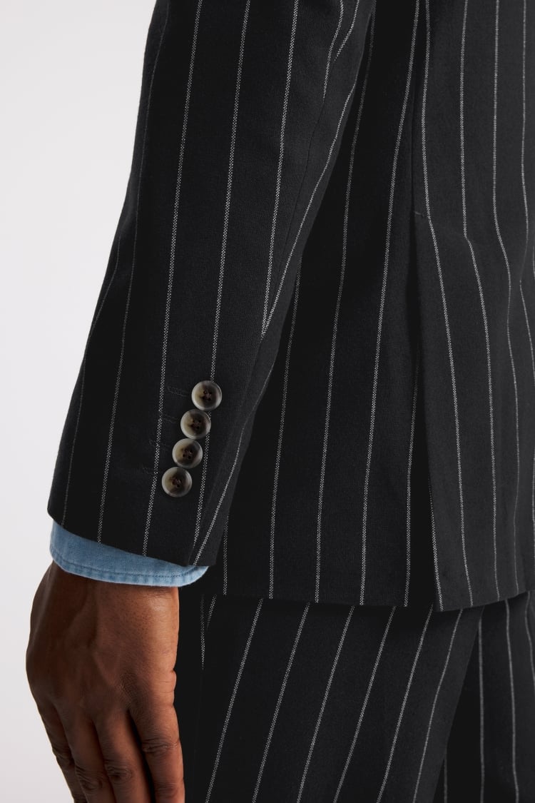 Tailored Fit Navy Stripe Suit