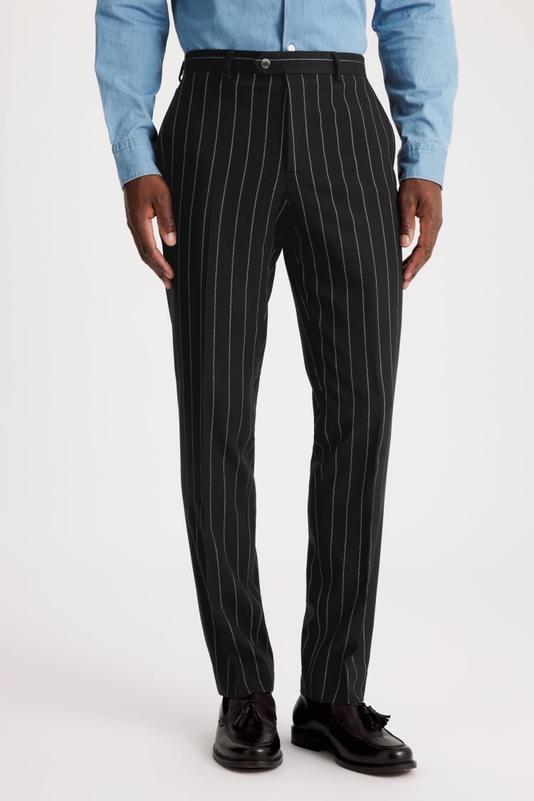 Tailored Fit Navy Stripe Suit