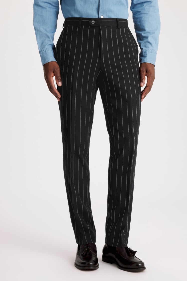 Tailored Fit Navy Stripe Pant