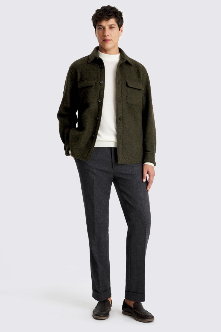 Italian Green Knit Overshirt