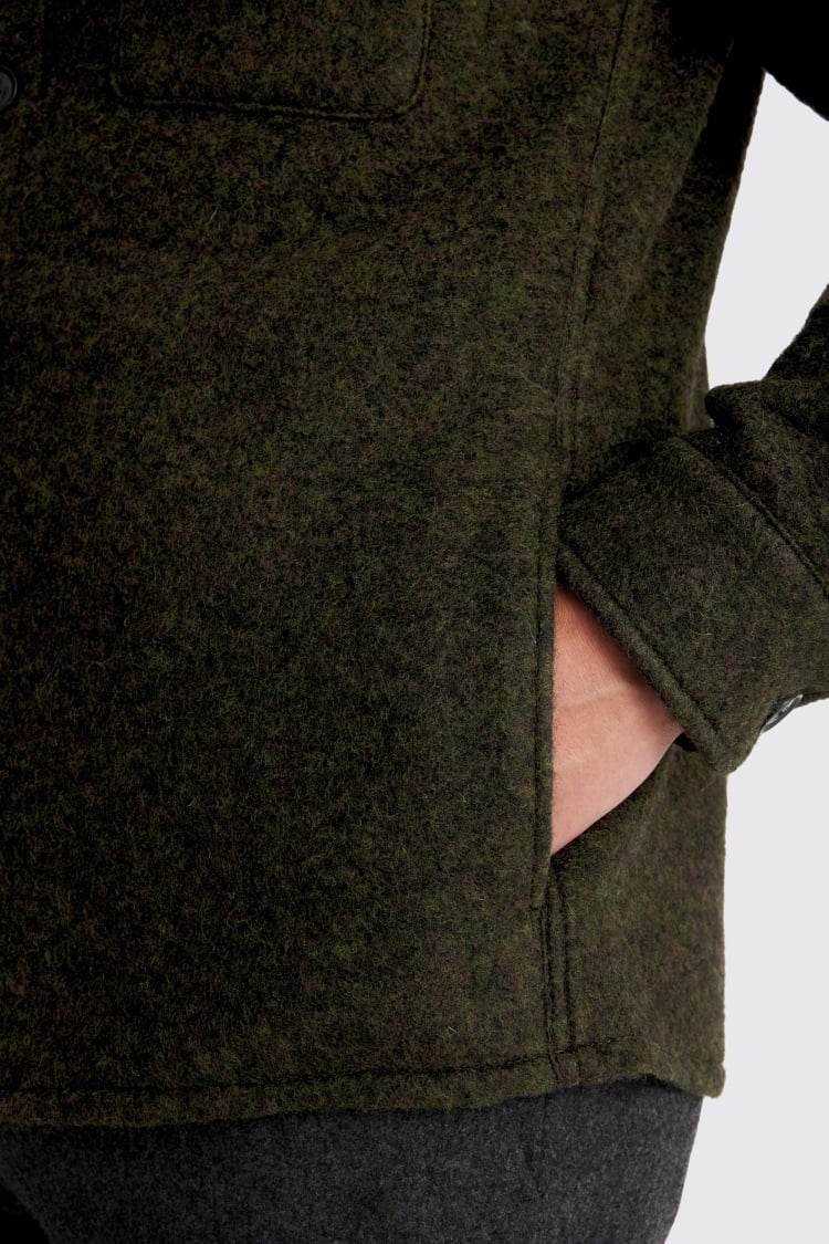 Italian Green Knit Overshirt
