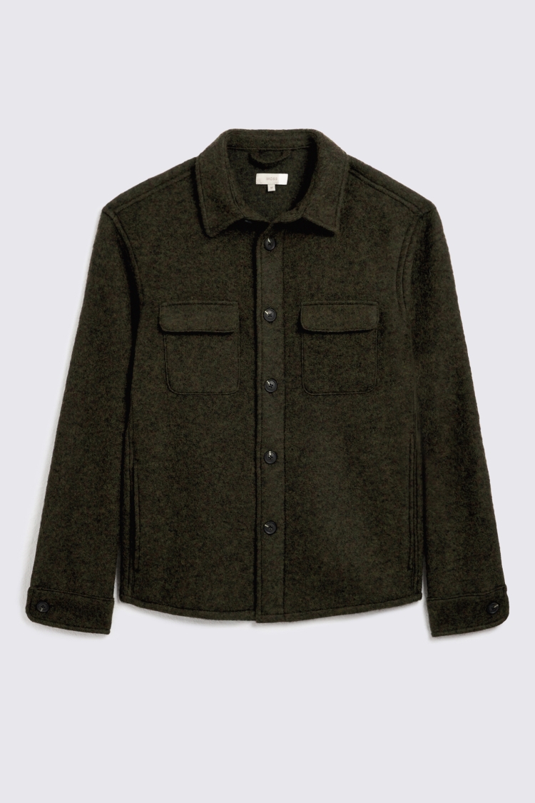 Italian Green Knit Overshirt