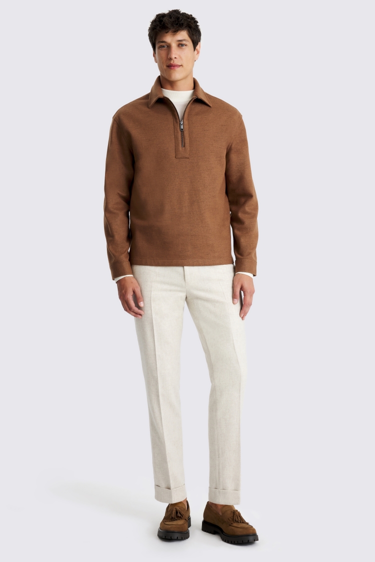 Rust Zip Popover Overshirt