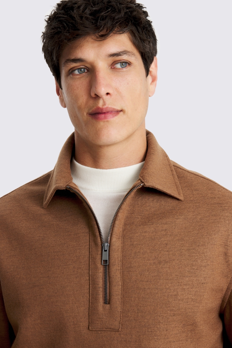 Rust Zip Popover Overshirt