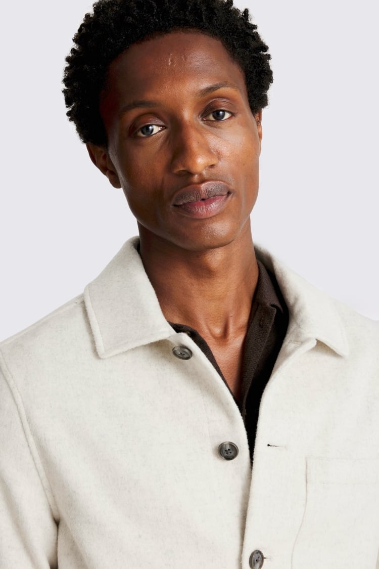 Off White Flannel Overshirt