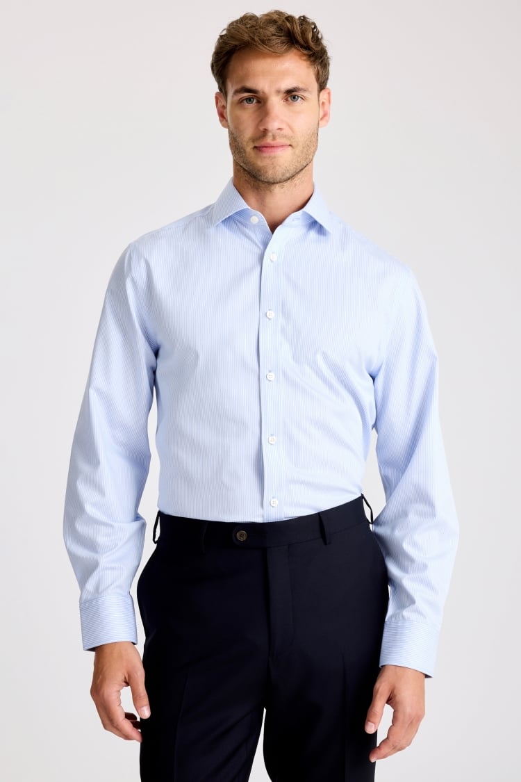 Regular Fit Sky Stripe Non Iron Shirt