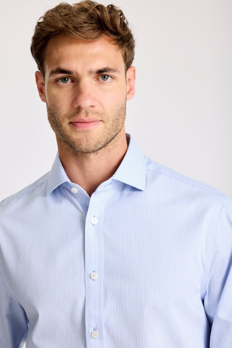 Regular Fit Sky Stripe Non Iron Shirt
