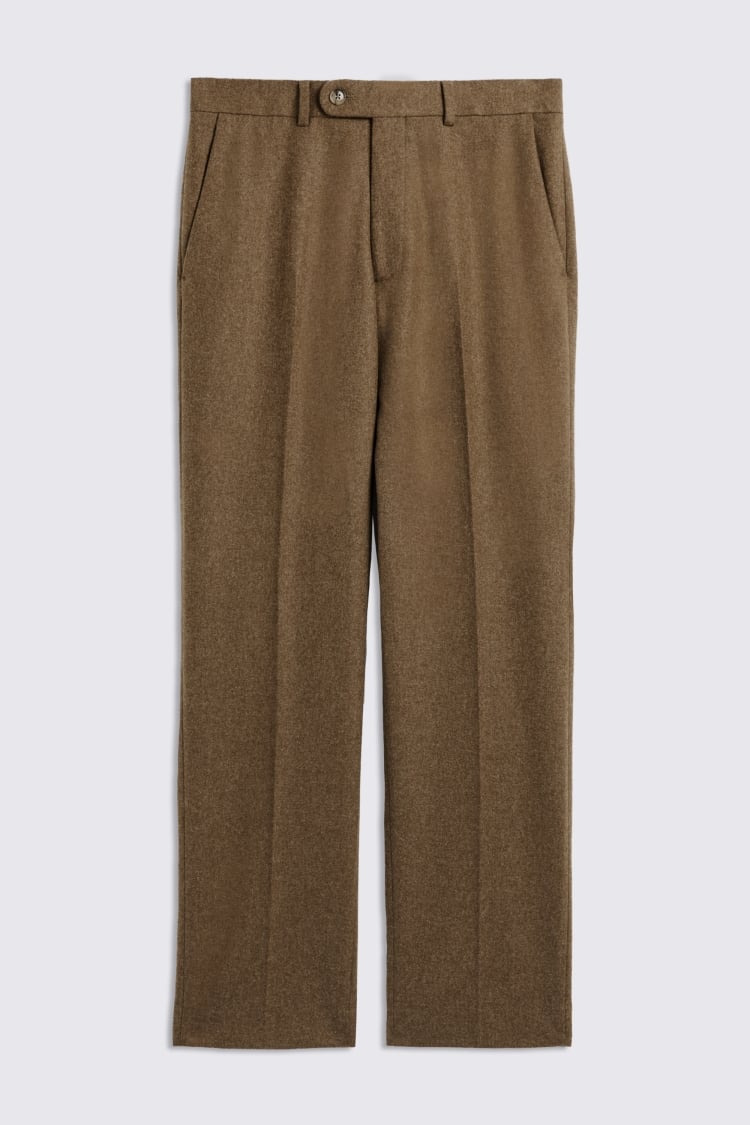 Gold Flannel Wide Leg Pants