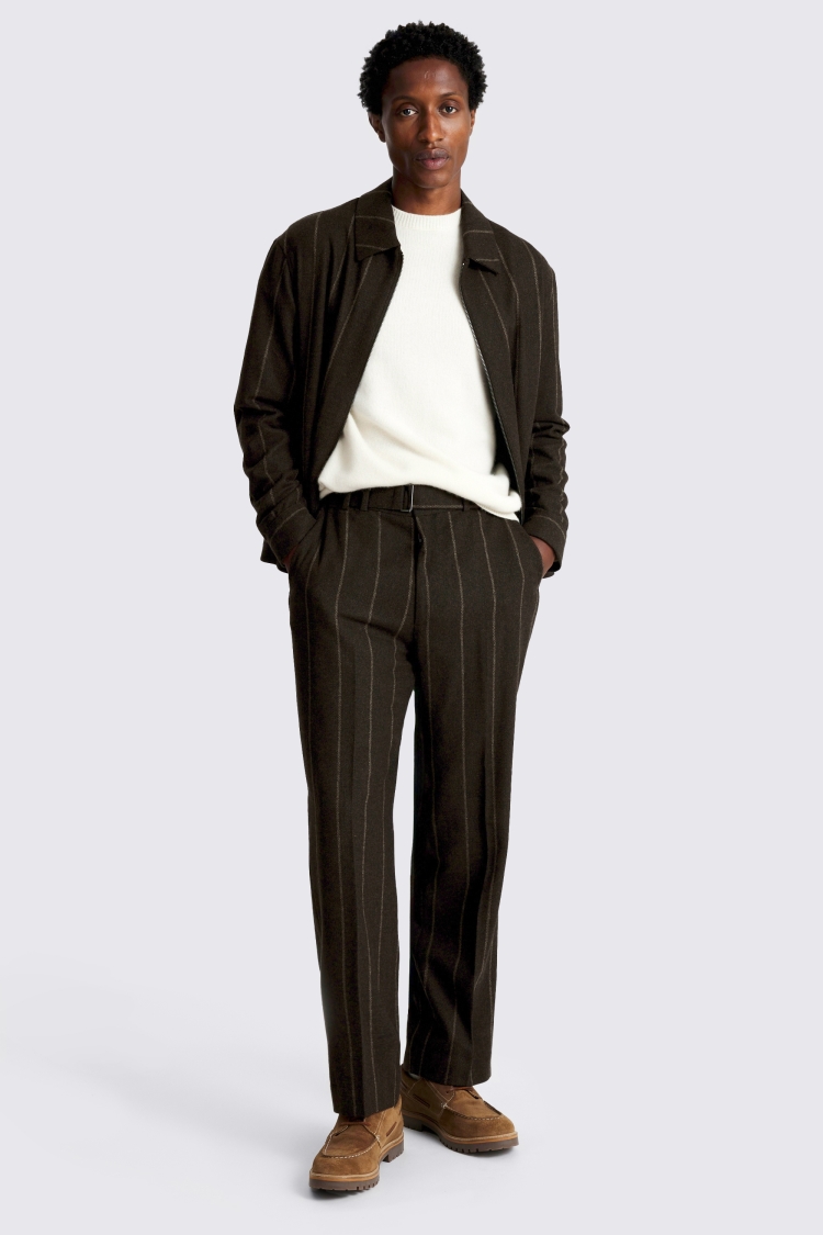 Brown Stripe Shacket