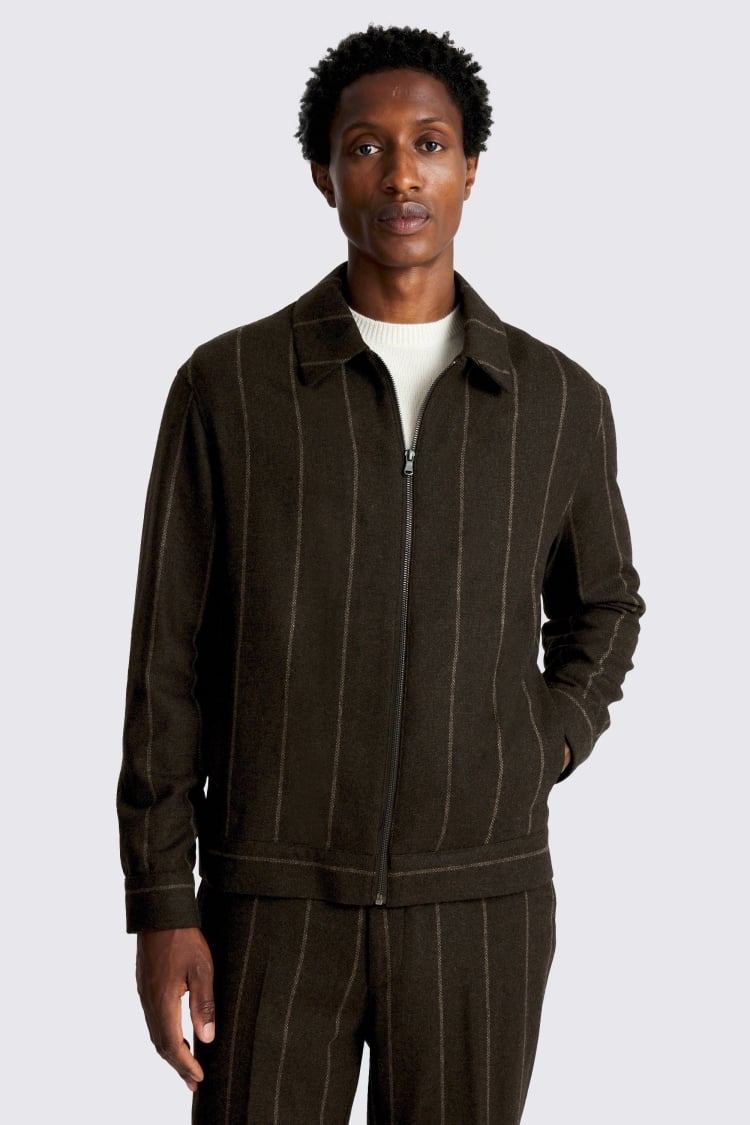 Brown Stripe Shacket