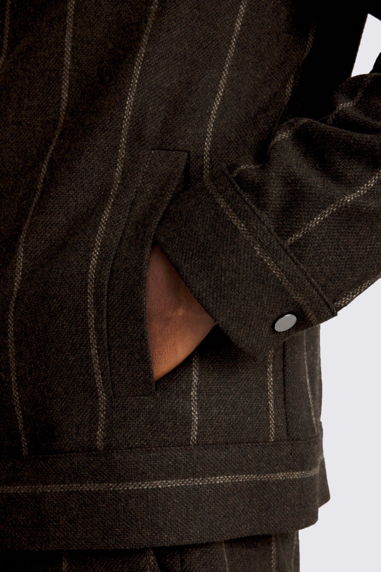 Brown Stripe Shacket