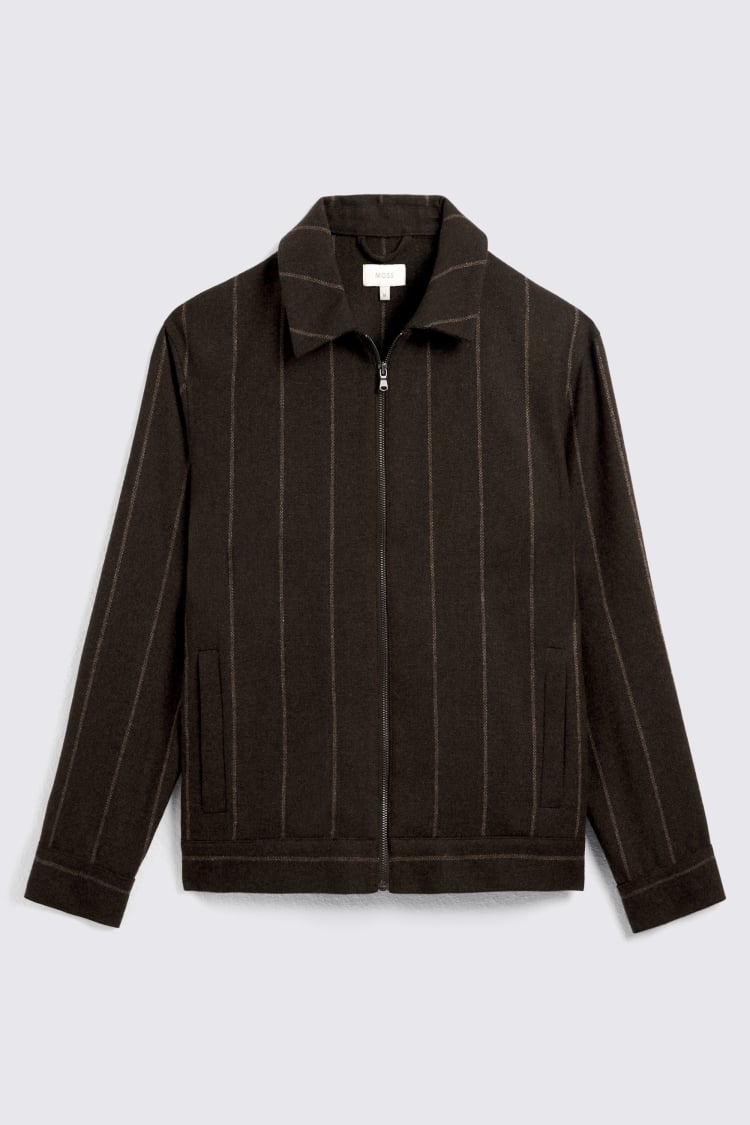 Brown Stripe Shacket 