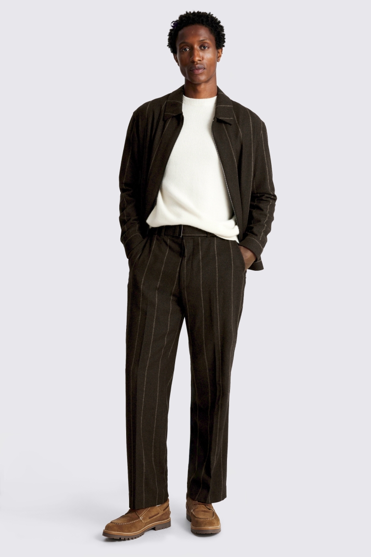 Brown Stripe Trousers