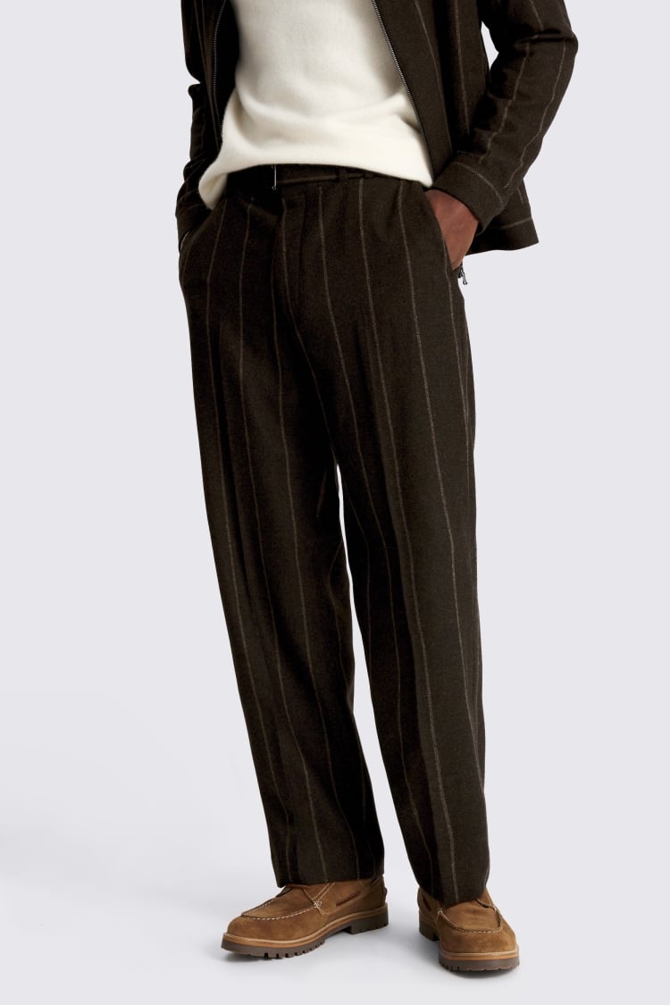 Brown Stripe Trousers