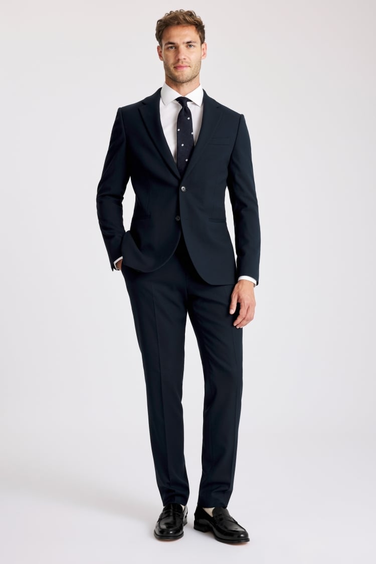 Slim Fit Dark Teal Flannel Suit