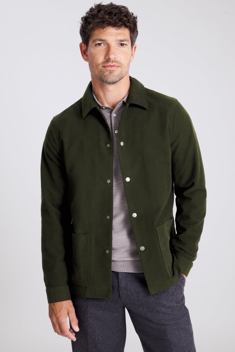 Khaki Moleskin Chore Overshirt