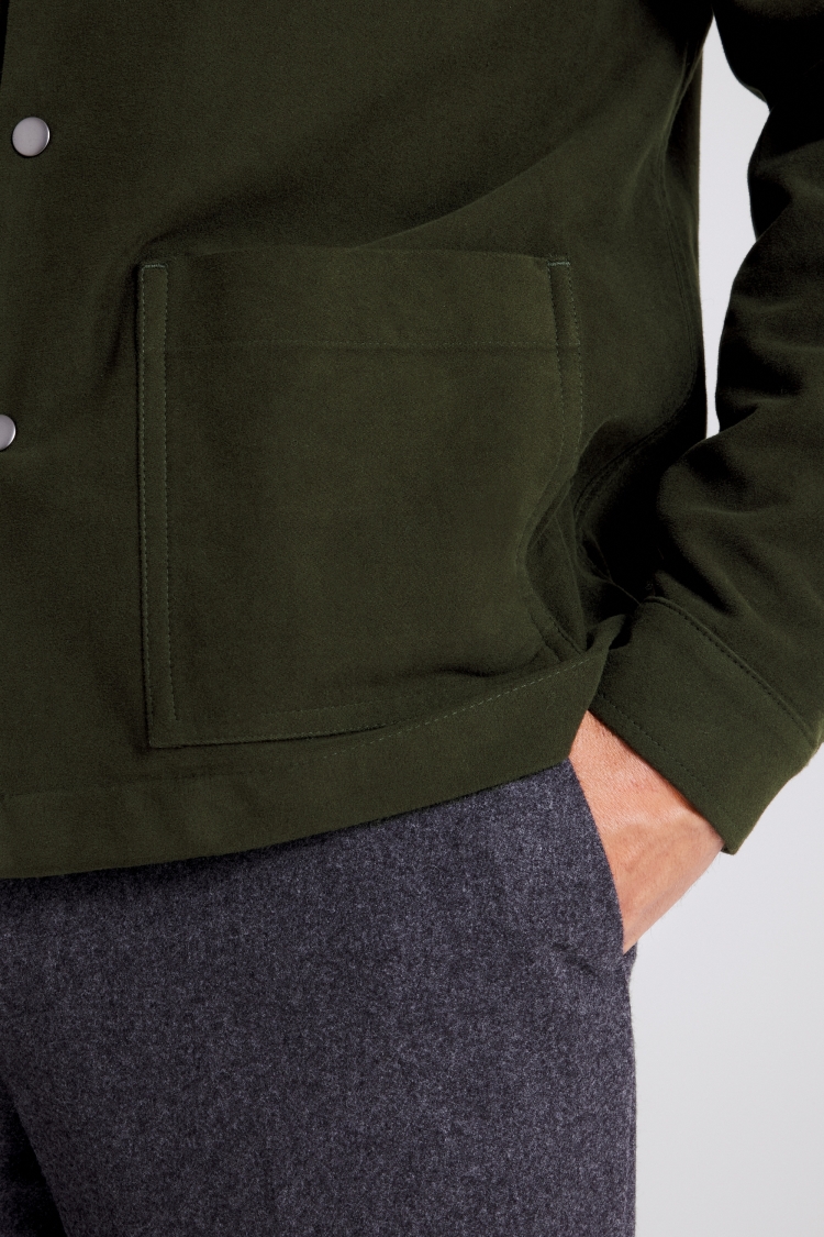Khaki Moleskin Chore Overshirt