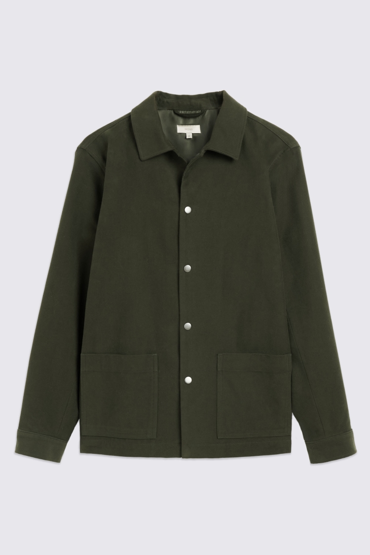 Khaki Moleskin Chore Overshirt