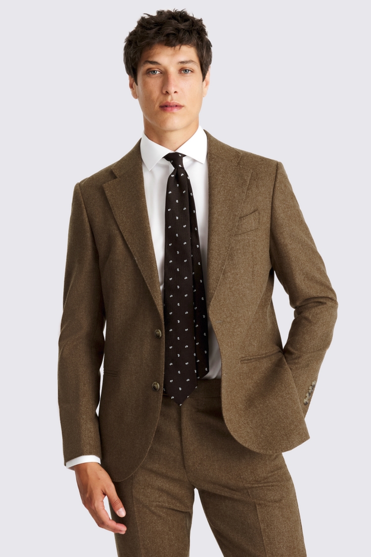 Tailored Fit Gold Flannel Jacket