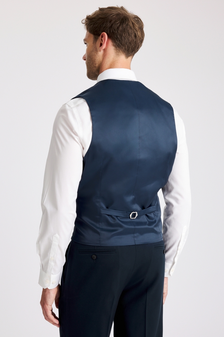 Slim Fit Dark Teal Flannel Waistcoat