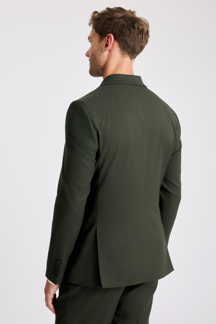 Slim Fit Khaki Flannel Jacket
