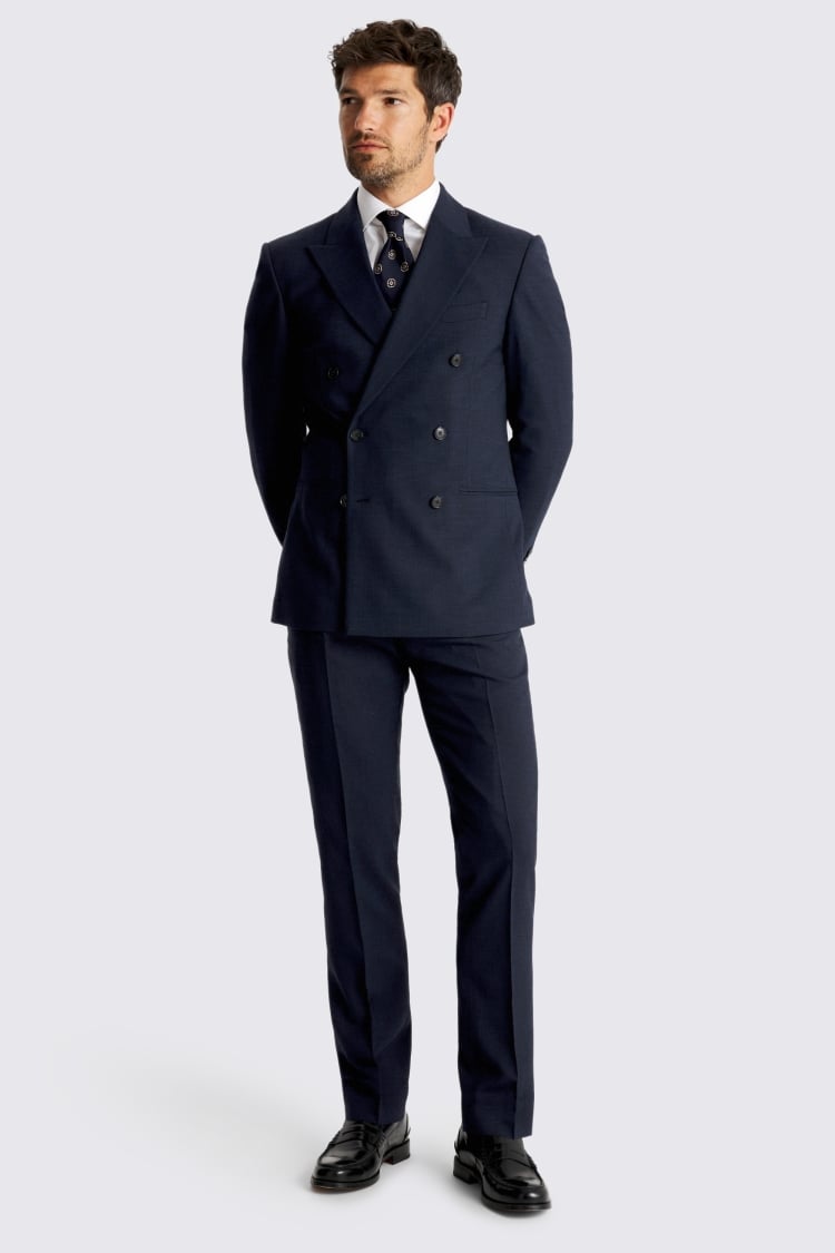 Slim Fit Navy Puppytooth Suit