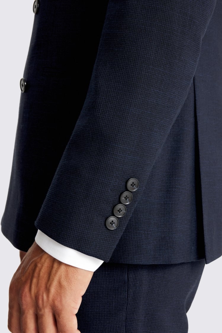Slim Fit Navy Puppytooth Suit