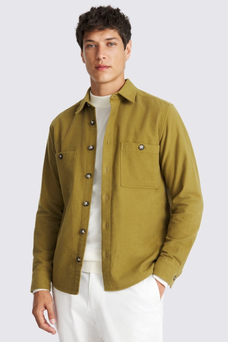 Olive Moleskin Overshirt