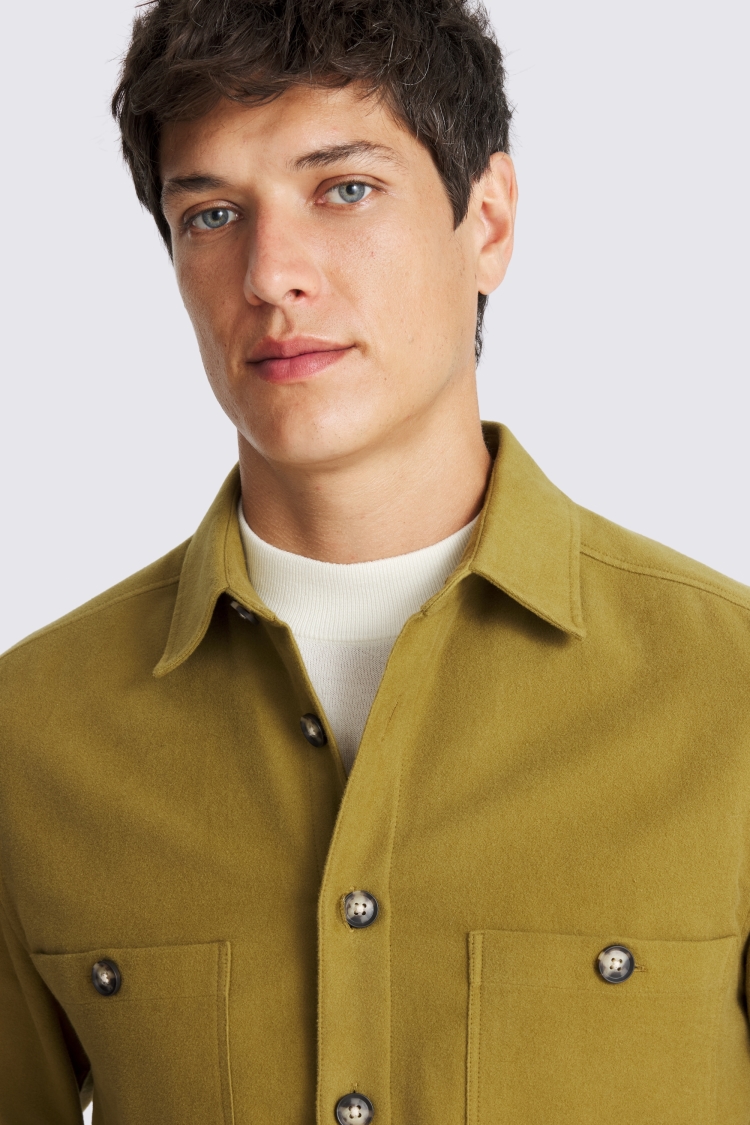 Olive Moleskin Overshirt
