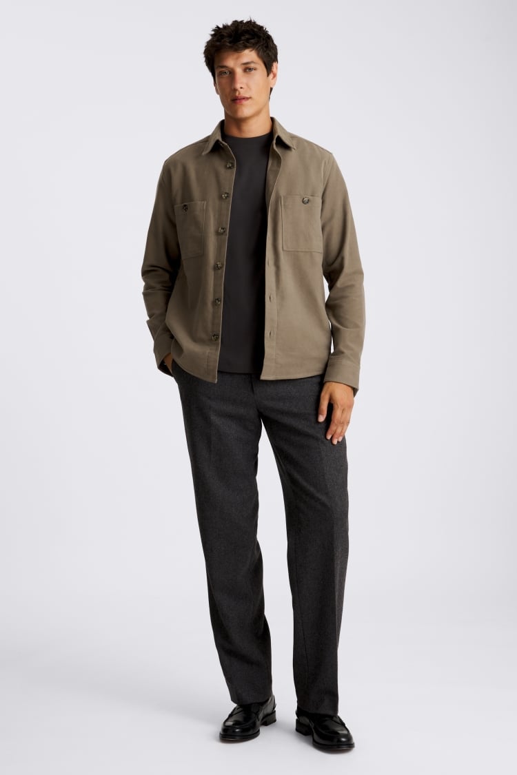 Taupe Moleskin Overshirt