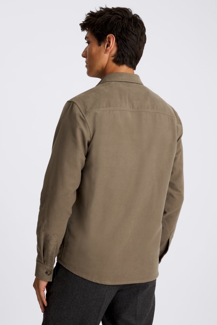 Taupe Moleskin Overshirt
