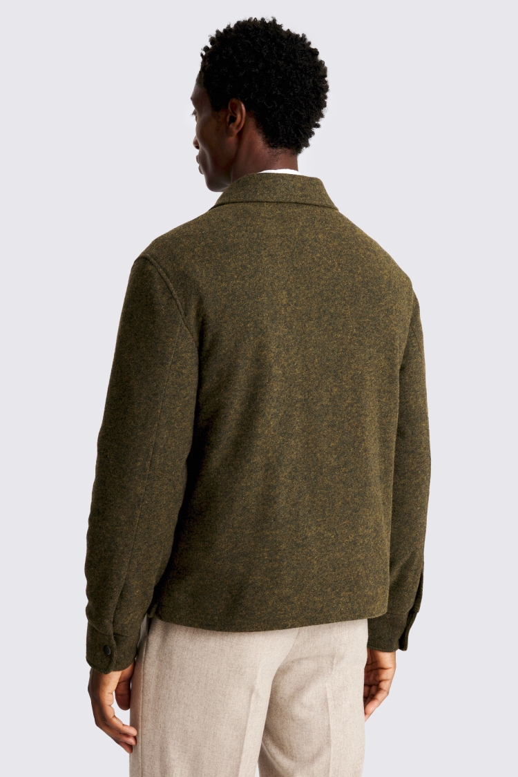 Green Knit Zip Jacket