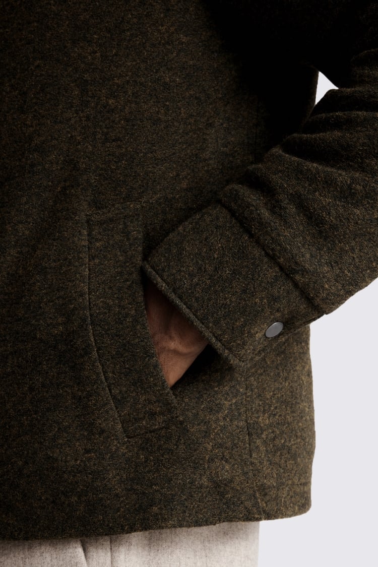 Green Knit Zip Jacket