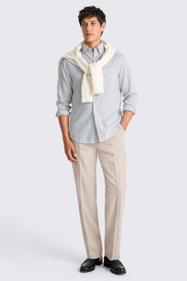 Lightweight Blue Oxford Stripe Shirt